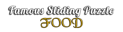 famous sliding puzzle food logo