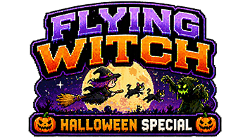 flying witch halloween special logo